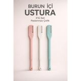 Piraye Shop 3'lü Set Burun İçi Ustura tüy Alma Paslanmaz Çelik - Kaş & Burun kılı Temizleyici