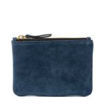 Pirci Süet Deri Mini Pouch Lacivert Kadın Cüzdan