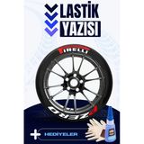 Pirelli Motosiklet Ve Otomobil Araç 3D Oto Lastik Yazısı Sticker Arma Seti – 8 Adet