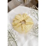 Pirene Arts Alia Soft Scrunchie – Sarı Çizgili Minimal Saç Tokası