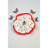 Pirene Arts Butterfly Lace Scrunchie Saç Tokası | Kelebek Desenli Poplin