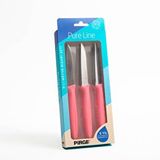 Pirge Pure Line Pembe Meyve Bıçağı Seti 9 cm (6'lı)