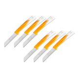 Pirge Pure Line Solingen Meyve Bıçağı Seti 6'lı Sarı, Tırtıklı Sebze Meyve Bıçak Seti