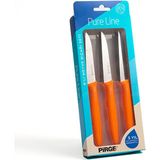 Pirge Pure Line Turuncu Meyve Bıçağı Seti 9 cm (6'lı)