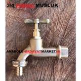 Pirinç 3/4 Sarı Musluk Bahçe Musluğu