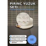 Pirinç 6 Parça Yüzük Seti - Vintage Gümüş Tonlu, 7-8 Numara, Kadın Bijuteri Aksesuar Bx-313719