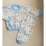 Pirinç Bebe Erkek Bebek Pijama Takımı - Açık Mavi - 0 - 3 Ay