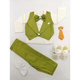 Pirinç Bebe Mevlüt Erkek Bebek Takım Elbise - 0 - 3 Ay - 01H-Yeşil