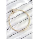 Pirinç Charm Zirkon Taşlı Yıldız Model Gold Renk Kadın Bileklik - Tj-Bb7810
