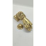 Pirinç El Kapı Tokmağı 13CM - Sarı