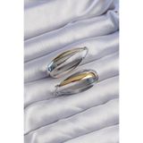 Pirinç Gold Gümüş Renkli Uzun Kıvrımlı Küpe - EBJ240820W26589 BKP9226