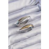 Pirinç Gold Gümüş Renkli Uzun Kıvrımlı Küpe - EBJ240820W26589