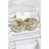 Pirinç Gold Renk Halka Model Vintage Kadın Küpe - Tj-Bkp11629