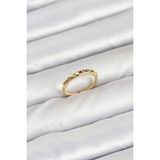 Pirinç Gold Renk Renkli Zirkon Taşlı Kadın Yüzük - EBJ250927W37971