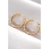 Pirinç Gold Renk Zincir Model Halka Küpe - EBJ240601W24745