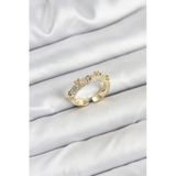 Pirinç Gold Renk Zirkon Taşlı Vintage Kadın Yüzük P114371s7601