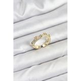 Pirinç Gold Renk Zirkon Taşlı Vintage Kadın Yüzük Vice1395 1308