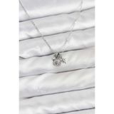Pirinç Gümüş Renk Minimal Charmlı Kadın Kolye - EBJ251219W38832 BKO10804