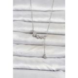 Pirinç Gümüş Renk Minimal Sallantılı Yıldız Model Kadın Kolye TG27BKO11121