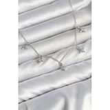 Pirinç Gümüş Renk Sıralı Minimal Kutup Yıldızı Model Kadın Kolye Tj-Bko11144