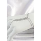 Pirinç Gümüş Renk Zirkon Taşlı V Model Kadın Şahmeran - Lisinya - 001-Renkli