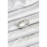 Pirinç Gümüş Renk Zirkon Taşlı Vintage Kadın Yüzük - Tj-Byk3833 Tg-1395 346033
