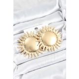 Pirinç Güneş Model Gold Renk Kadın Küpe