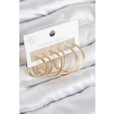 Pirinç Halka Model Gold Renk Kadın Set Küpe - EBJ250802W37041