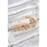 Pirinç Halka Model Gold Renk Kadın Set Küpe - TJ-BKP11057