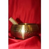 Pirinç Meditasyon Çanı Yoga Çanı Tibet Çanağı Singing Bowl 17 Cm 7 Element Minderli