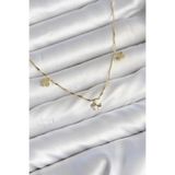 Pirinç Minimal Gold Renk Yonca Model Kadın Kolye - Ebj260725w44324