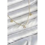 Pirinç Minimal Gold Renk Yonca Model Kadın Kolye Tj-Bko11148