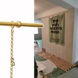 Pirinç resim rayı sistemi, 130 cm (51,2 inç) uzunluğunda dikey asma seti, D halkalı askılar, çerçeve teli ve sanat eserleri, posterler ve reklam panoları için geliştirilmiş fotoğraf tutucu