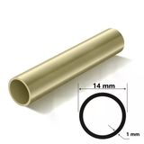 Pirinç Sarı Boru Profil 14Mm Çap 1Mm Et Kalınlığı 50Cm Boy