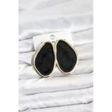 Pirinç Siyah Mineli Damla Model Vintage Plaka Kadın Küpe - Tj-Bkp11596 Tg-1395 346912
