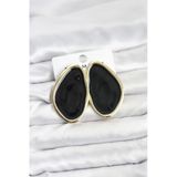 Pirinç Siyah Mineli Damla Model Vintage Plaka Kadın Küpe - Tj-Bkp11596