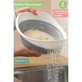 Pirinç Süzgeci Katlanır Makarna Süzgeci Silikon Mercimek Süzgeci Bpa Free