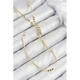 Pirinç Zirkon Taşlı Ezme Zincirli Model Gold Renk Y Kolye Vice1395 0892