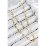 Pirinç Zirkon Taşlı Model Gold Renk Y Kolye - Tj-Bko10457