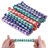 Piriuuo 24 Parça Çin Parmak Tuzağı Pet Kuş Çiğneme Oyuncak Klasik Bambu Parmak Tuzak Kuşlar Toplayıcı Oyuncak Doğum Günü Partisi İyilik Goodie Çanta Doldurucular Piñata Dolgular, Çeşitli Renkler