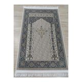 PIRLANTA 100 TARAK İPEKSİ SECCADE KREM DARK BLUE