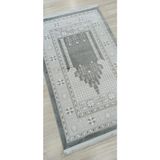 Pırlanta Evva Halı Seccade Parlak Yumuşak Dokulu Kadifemsi Yüzey 77 x 125 cm - Gri - 78 x 125 cm