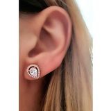 Pırlanta ışıltısında swarovski taşlı gümüş tek taş damla küpePırlanta ışıltısında swarovski taşlı gümüş tek taş damla küpe