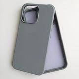 Pirok Store Apple iPhone 13 Pro 6.1 Uyumlu Lansman Içi Kadife Silikon Kılıf Antrasit - Gri