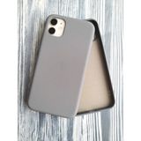Pirok Store İphone 11 İle Uyumlu Logosuz Lansman İçi Kadife Esnek Silikon Kılıf - Antrasit - Gri