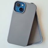 Pirok Store iPhone 13 Apple İle Uyumlu LOGOSUZ Lansman İçi Kadife Esnek Soft Silikon Kılıf - Antrasit