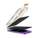 Pirok Store iPhone 14 Plus / 13 Promax Uyumlu Hayalet Ekran Koruyucu Kolay Uygulama Aparatlı Antistatic 9h Hd Temperli Cam - iPhone 13 Pro Max