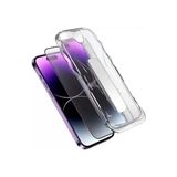 Pirok Store Iphone 14 Pro Uyumlu Magic Glass Box Kolay Uygulama Aparatlı 9h Hd Temperli Cam Ekran Koruyucu ve Kiti - Şeffaf