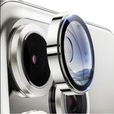 Pirok Store iPhone 15 Pro / 15 Pro Max Uyumlu Halka Set Kamera Lens Koruyucu - Gri