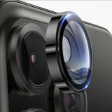 Pirok Store iPhone 15 Pro / 15 Pro Max Uyumlu Halka Set Kamera Lens Koruyucu - Siyah